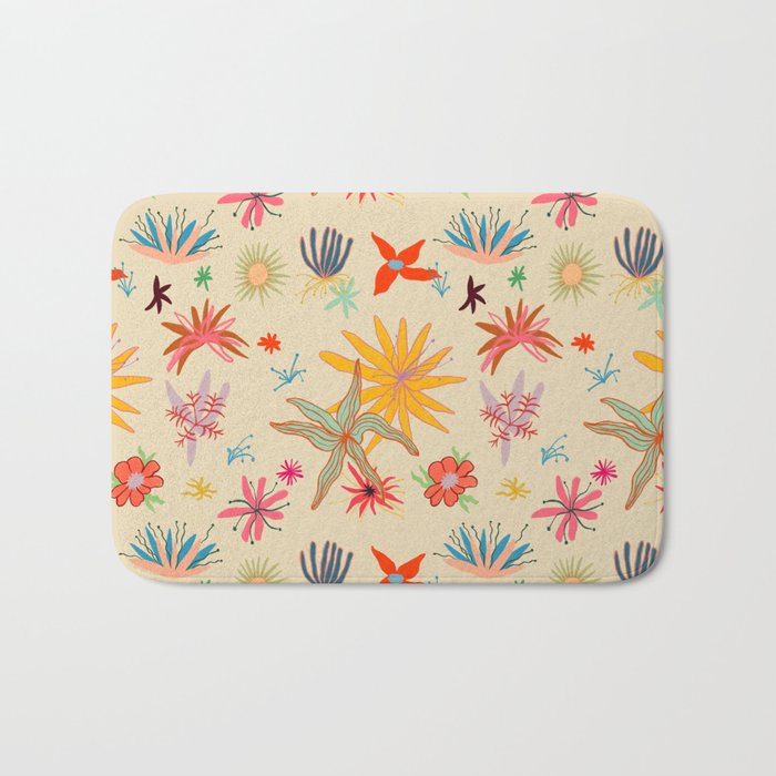 WEIRD FLOWERS Bath Mat Gallery Image 1