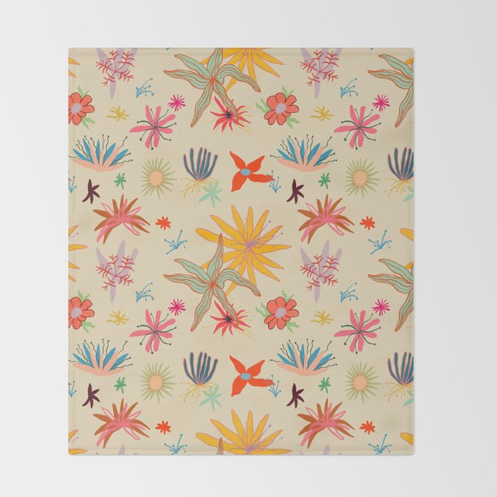 WEIRD FLOWERS Throw Blanket Gallery Image 2