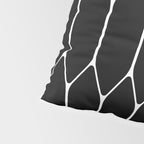 Long Honeycomb - Minimalist Geometric Pattern in Black and White Pillow Sham Gallery Image 4