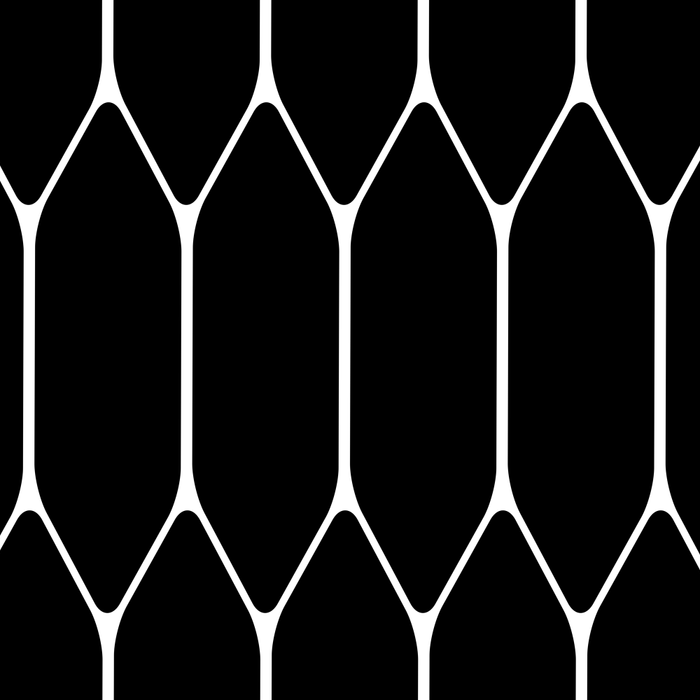 Long Honeycomb - Minimalist Geometric Pattern in Black and White Coffee Mug Gallery Image 2