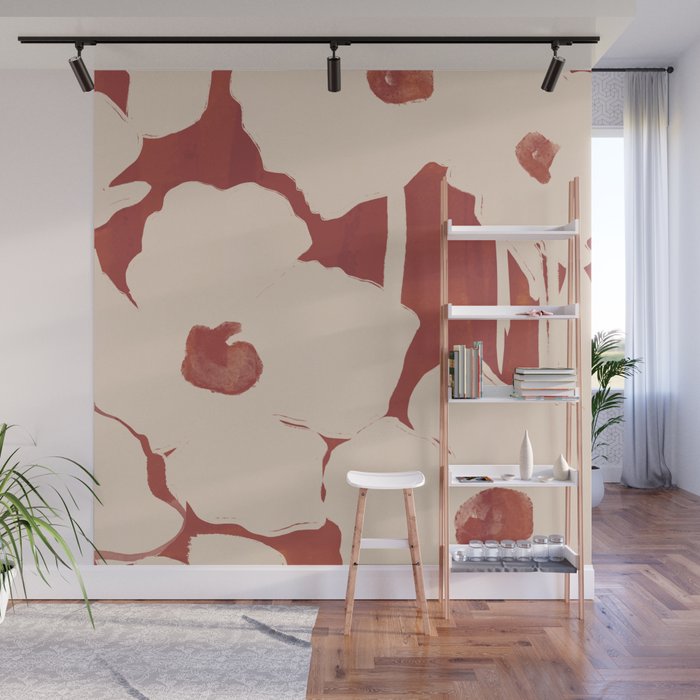 Abstract Flowers 6 Wall Mural Gallery Image 1