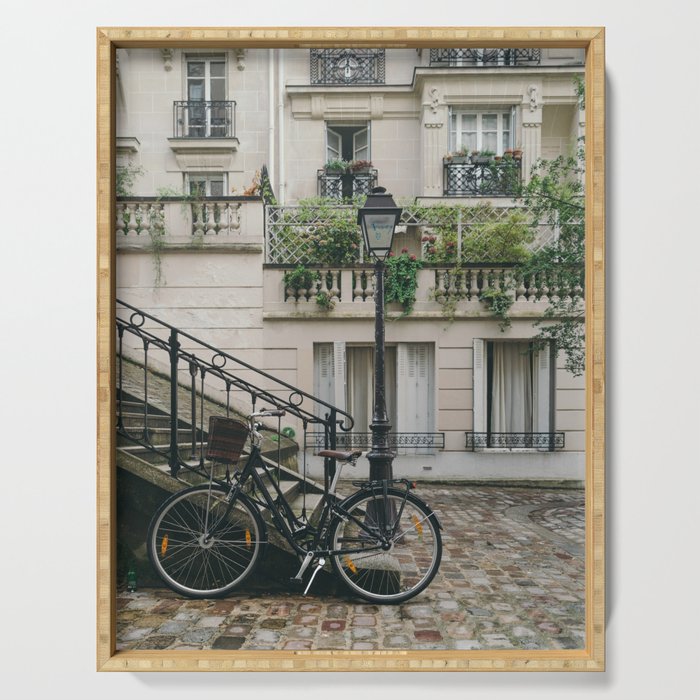Montmartre, Paris, France, Bicycle Boulevard Serving Tray Gallery Image 1