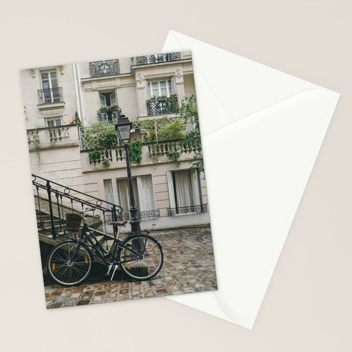Montmartre, Paris, France, Bicycle Boulevard Stationery Card Gallery Image 2