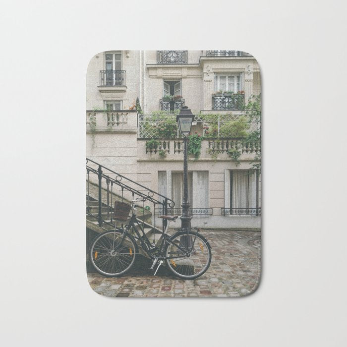Montmartre, Paris, France, Bicycle Boulevard Bath Mat Gallery Image 1