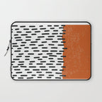 White Background Mid Century Modern Minimalist Rothko Inspired Color Field Red Rain With Lines Geometric Style Laptop Sleeve Gallery Image 1