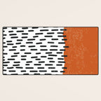White Background Mid Century Modern Minimalist Rothko Inspired Color Field Red Rain With Lines Geometric Style Desk Mat Gallery Image 3
