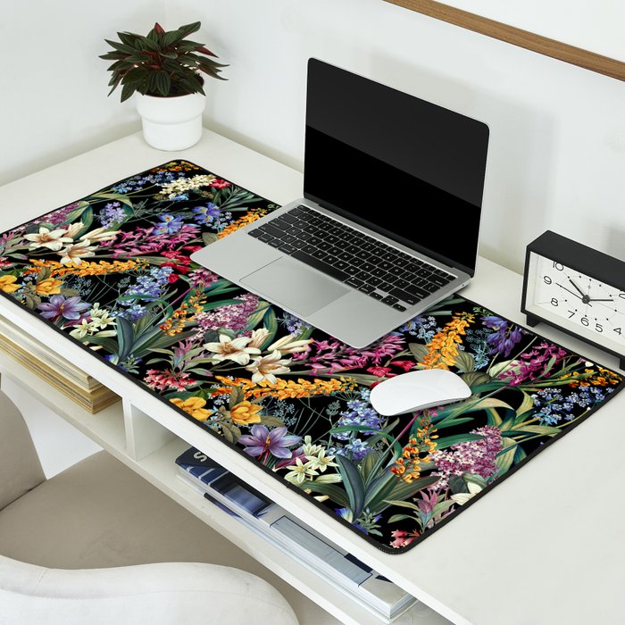 Isolated Blooms II Night Desk Mat Gallery Image 2
