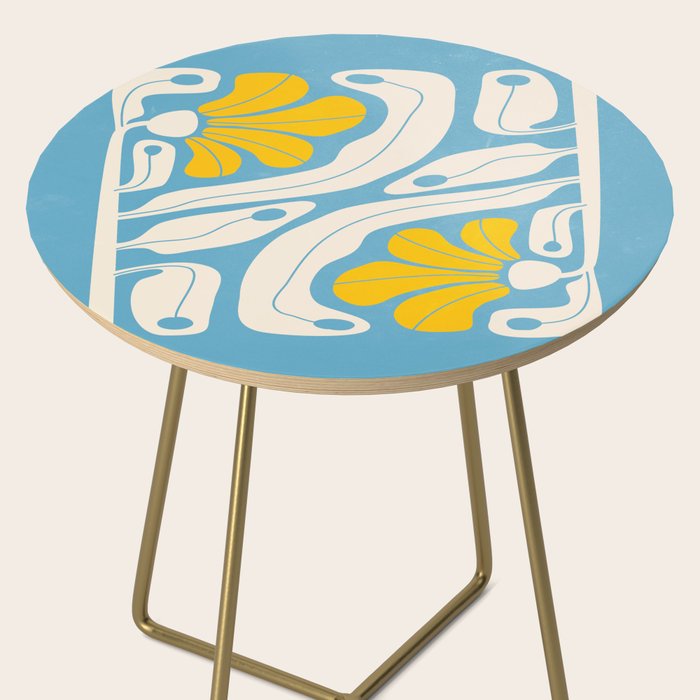 Iceberg & Golden Poppy: Les Fleurs | Flower Market Color Series 03 Side Table Gallery Image 2