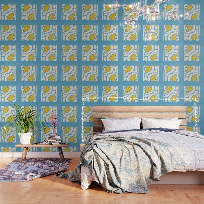 Iceberg & Golden Poppy: Les Fleurs | Flower Market Color Series 03 Wallpaper Gallery Image 3