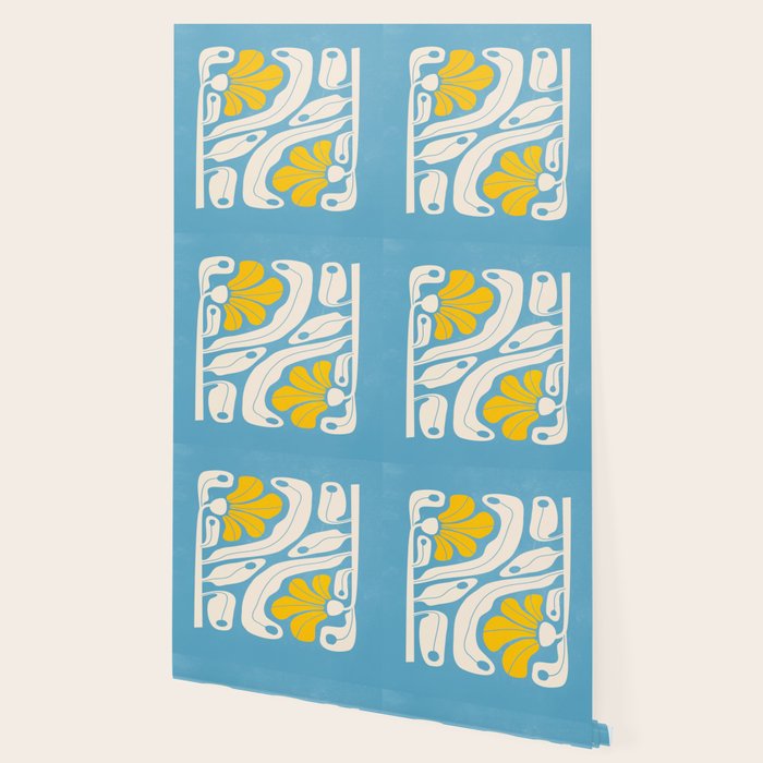 Iceberg & Golden Poppy: Les Fleurs | Flower Market Color Series 03 Wallpaper Gallery Image 2