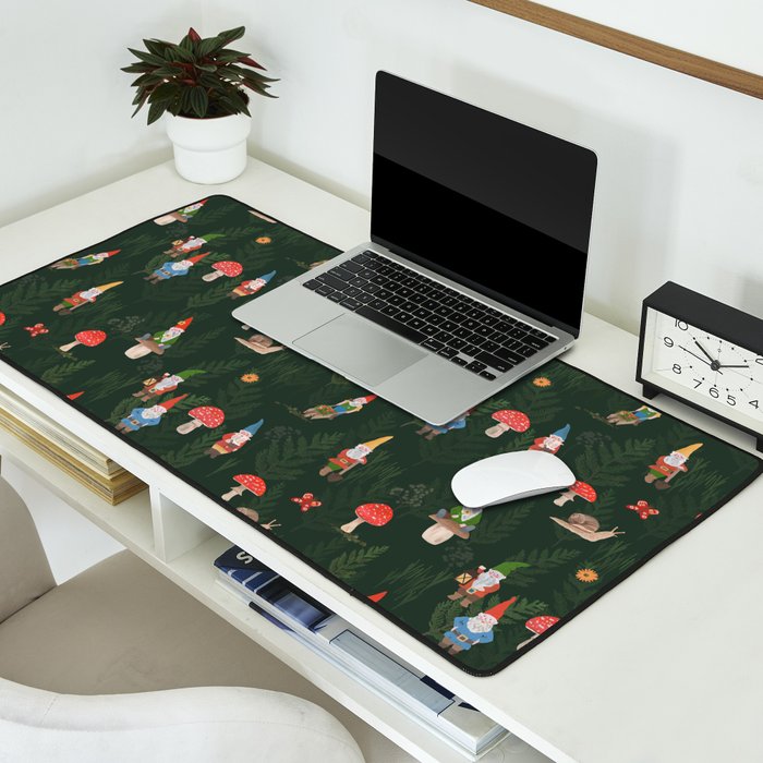Woodland Gnomes Desk Mat Gallery Image 2