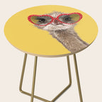 Fashion Hipster Ostrich in Yellow Side Table Gallery Image 2