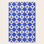 Abstract blue flower collage art pattern Cutting Board Gallery Image 1