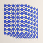 Abstract blue flower collage art pattern Wrapping Paper Gallery Image 3