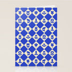 Abstract blue flower collage art pattern Stationery Card Gallery Image 2