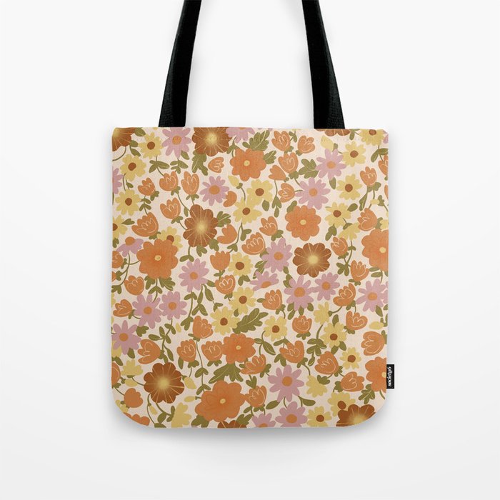 Retro garden pattern Tote Bag Gallery Image 1
