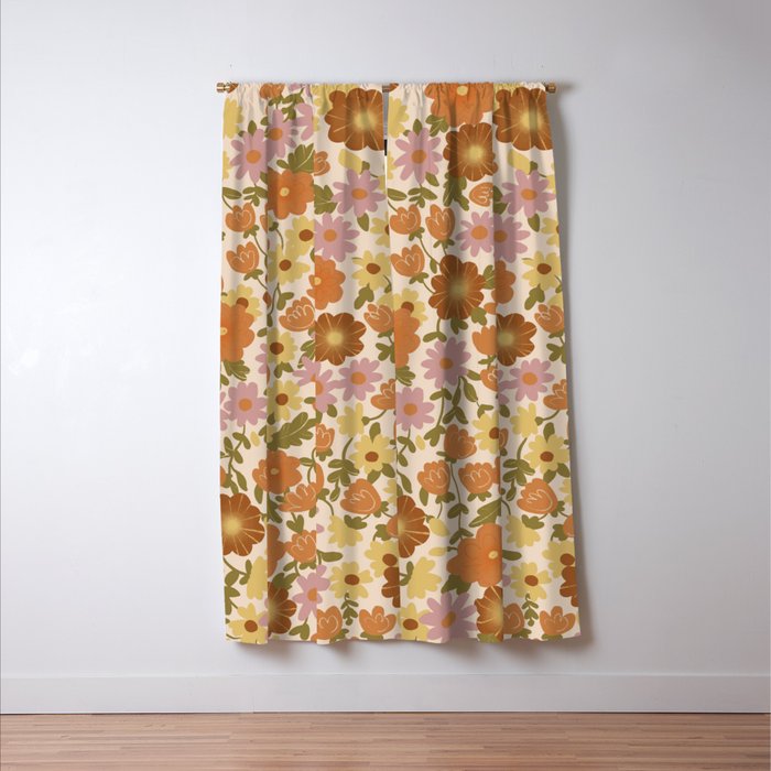 Retro garden pattern Window Curtain Gallery Image 3