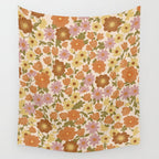 Retro garden pattern Wall Tapestry Gallery Image 4