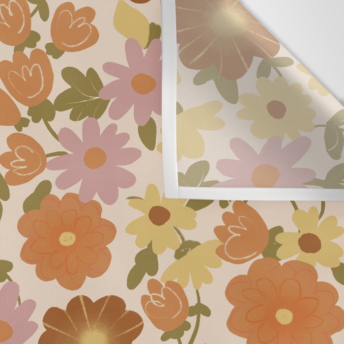 Retro garden pattern Wall Tapestry Gallery Image 3