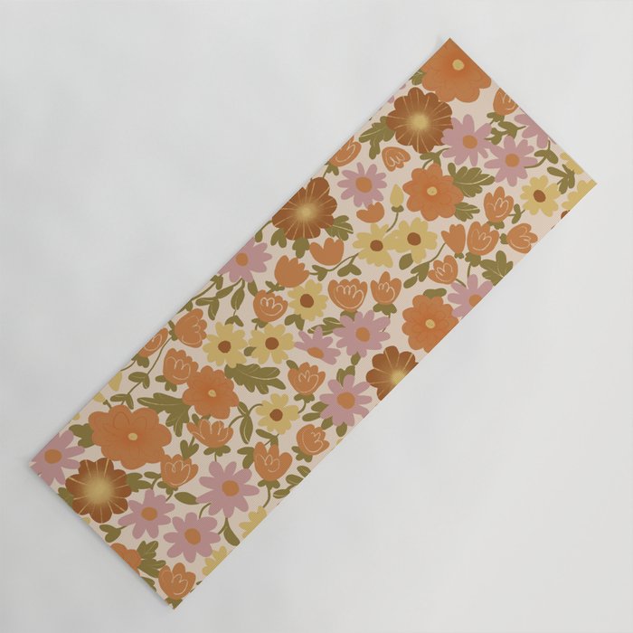 Retro garden pattern Yoga Mat Gallery Image 1