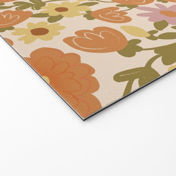 Retro garden pattern Welcome Mat Gallery Image 2