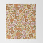 Retro garden pattern Throw Blanket Gallery Image 2