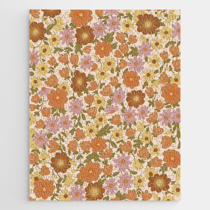 Retro garden pattern Jigsaw Puzzle Gallery Image 1