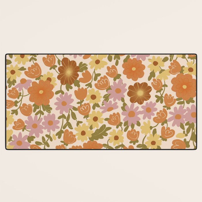 Retro garden pattern Desk Mat Gallery Image 3