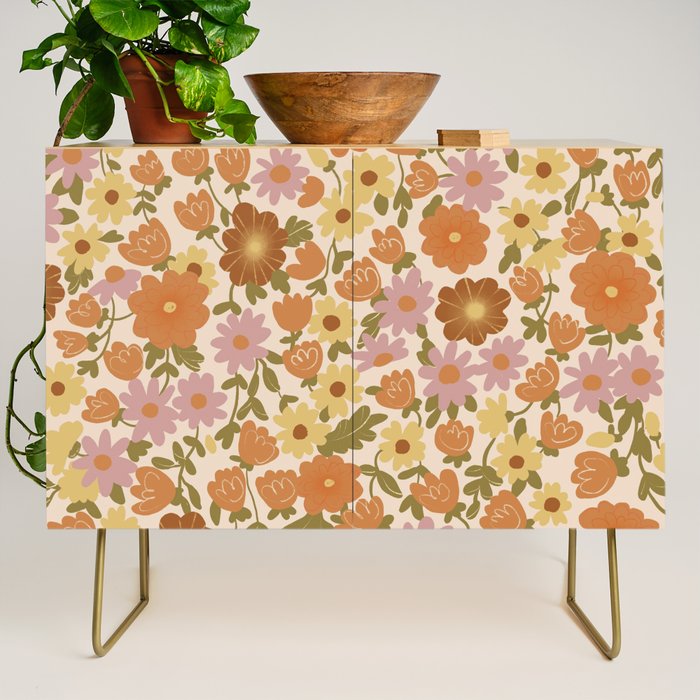 Retro garden pattern Credenza Gallery Image 1