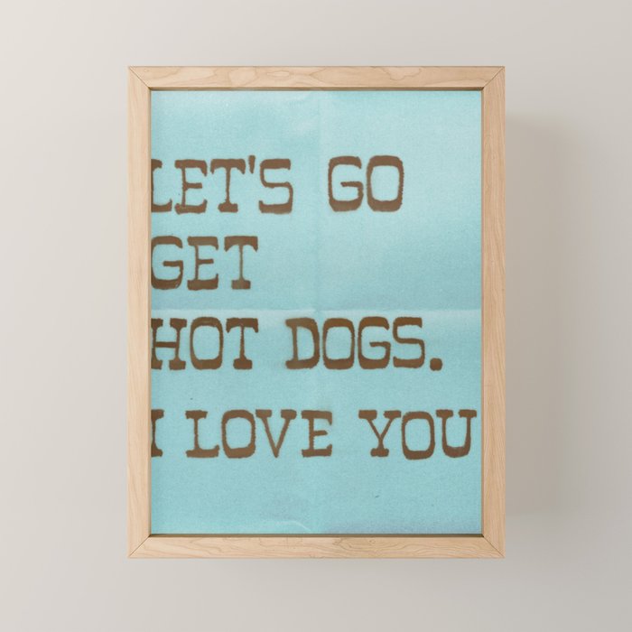 Love & Hot Dogs Mini Art Print Gallery Image 1