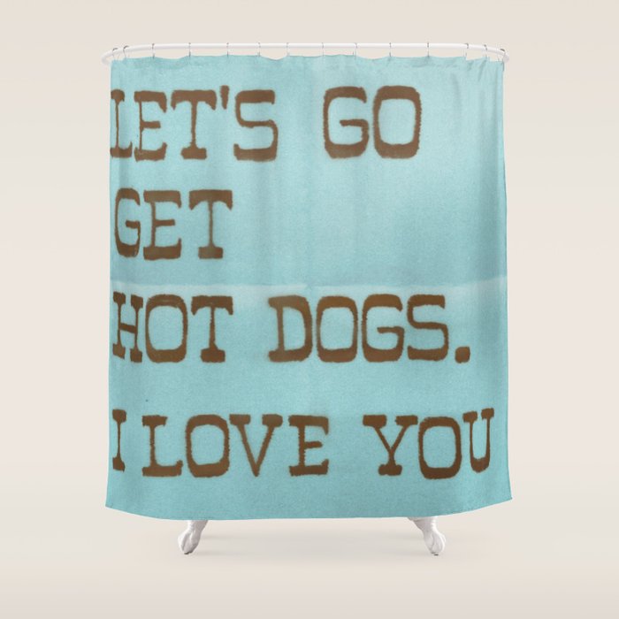 Love & Hot Dogs Shower Curtain Gallery Image 1