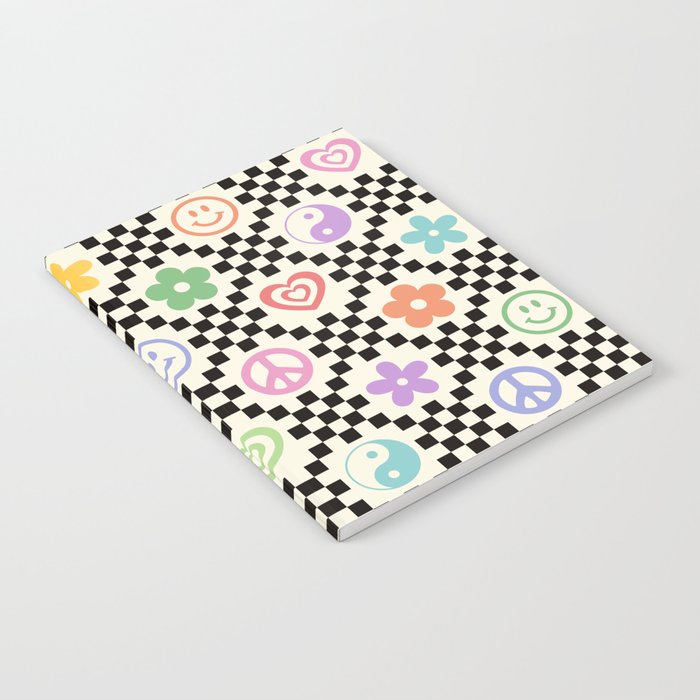 Retro Colorful Nostalgia Double Checker Notebook Gallery Image 1