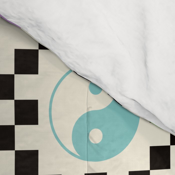 Retro Colorful Nostalgia Double Checker Comforter Gallery Image 4
