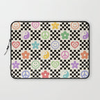 Retro Colorful Nostalgia Double Checker Laptop Sleeve Gallery Image 1