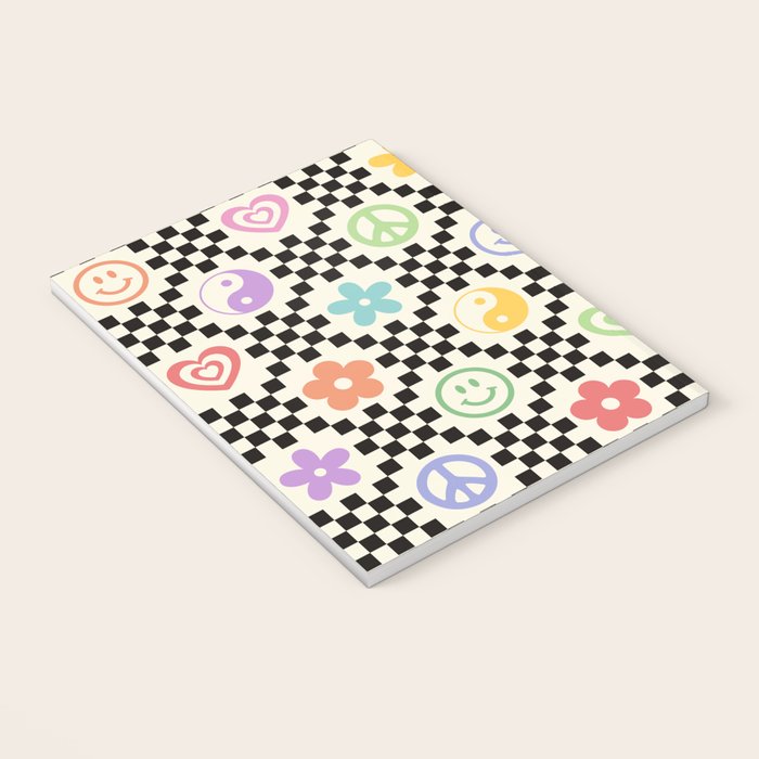 Retro Colorful Nostalgia Double Checker Notebook Gallery Image 3