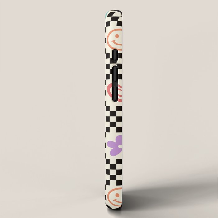 Retro Colorful Nostalgia Double Checker iPhone Case Gallery Image 2