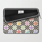 Retro Colorful Nostalgia Double Checker Laptop Sleeve Gallery Image 2