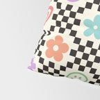 Retro Colorful Nostalgia Double Checker Pillow Sham Gallery Image 4
