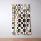 Retro Colorful Nostalgia Double Checker Window Curtain Gallery Image 3