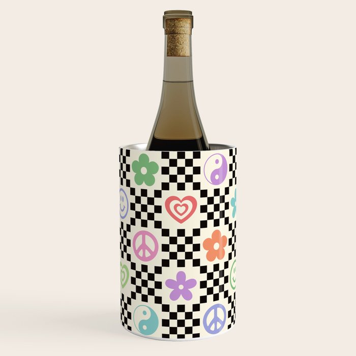 Retro Colorful Nostalgia Double Checker Wine Chiller Gallery Image 3