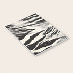 Abstract Zebra Stripe Pattern Modern Black and Beige Animal Notebook Gallery Image 3