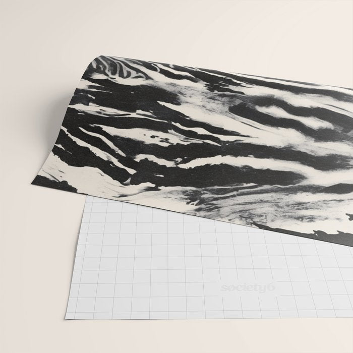Abstract Zebra Stripe Pattern Modern Black and Beige Animal Wrapping Paper Gallery Image 2