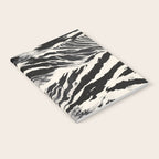 Abstract Zebra Stripe Pattern Modern Black and Beige Animal Notebook Gallery Image 2