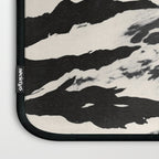 Abstract Zebra Stripe Pattern Modern Black and Beige Animal Laptop Sleeve Gallery Image 3