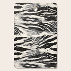 Abstract Zebra Stripe Pattern Modern Black and Beige Animal Cutting Board Gallery Image 1