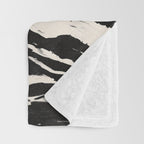Abstract Zebra Stripe Pattern Modern Black and Beige Animal Throw Blanket Gallery Image 3