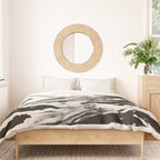Abstract Zebra Stripe Pattern Modern Black and Beige Animal Duvet Cover Gallery Image 3