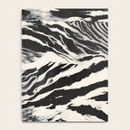 Abstract Zebra Stripe Pattern Modern Black and Beige Animal Notebook Gallery Image 4