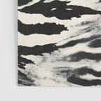 Abstract Zebra Stripe Pattern Modern Black and Beige Animal Poster Gallery Image 3