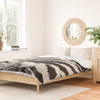 Abstract Zebra Stripe Pattern Modern Black and Beige Animal Duvet Cover Gallery Image 2